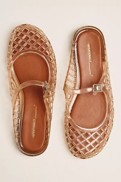 Intentionally Blank Cora Jelly Mary Janes In Brown