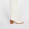 Intentionally Blank Coucou Tall Heeled Boot In White