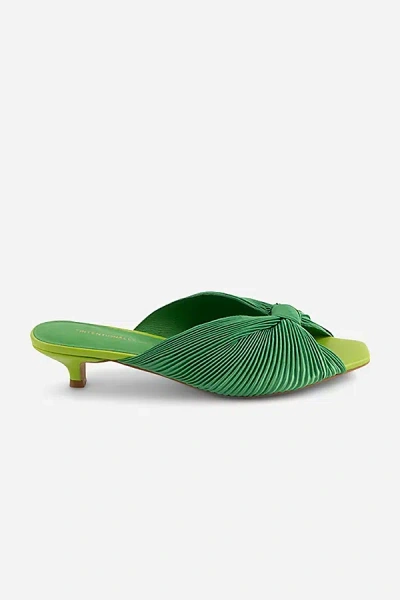 Intentionally Blank Curfew Kitten Satin Heel In Grass, Women's At Urban Outfitters In Green