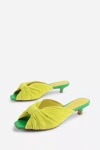 Intentionally Blank Curfew Knotted Mules In Yellow