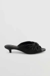 Intentionally Blank Curfew Leather Kitten Heel In Black, Women's At Urban Outfitters