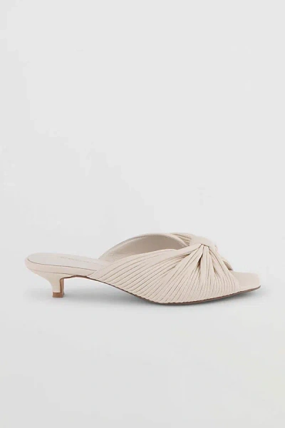 Intentionally Blank Curfew Leather Kitten Heel In Cream, Women's At Urban Outfitters