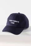 Intentionally Blank Everything's Fine Baseball Cap In Blue