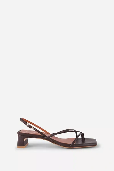 Intentionally Blank Fifi Slingback Block Heels In Brown