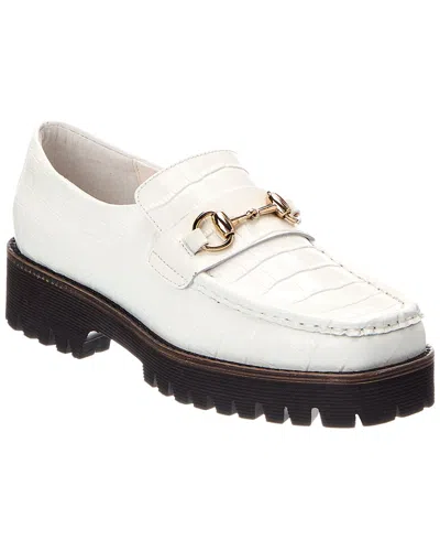 Intentionally Blank Hk2 Croc Leather Loafer In White