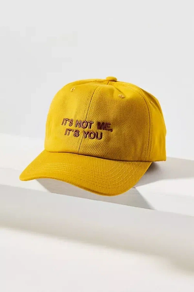 Intentionally Blank It's Not Me Baseball Cap In Yellow