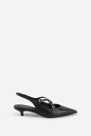 Intentionally Blank Jax Slingback Kitten Heels In Black