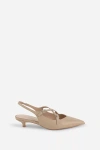 Intentionally Blank Jax Slingback Kitten Heels In Sand