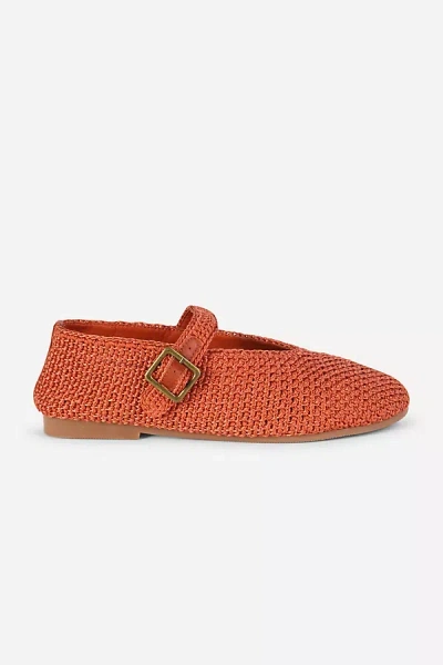 Intentionally Blank Kail Woven Flats In Orange