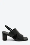 Intentionally Blank Kang Heels In Black Leather In Black