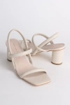 Intentionally Blank Zodiac Heel Sandal In Cream