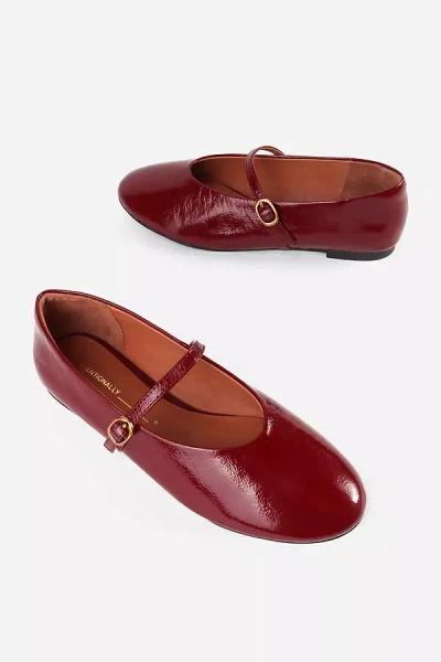 Intentionally Blank Larisa Mary Jane Flats In Red