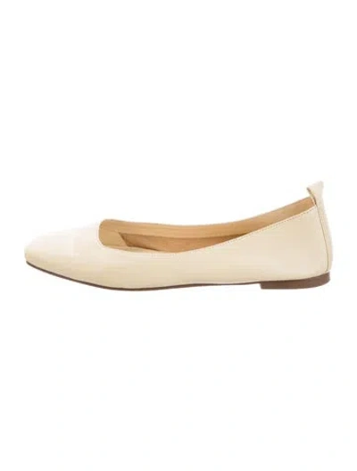 Pre-owned Intentionally Blank Leather Ballet Flats In Neutrals