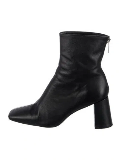 Pre-owned Intentionally Blank Leather Boots In Black