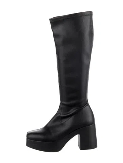 Pre-owned Intentionally Blank Leather Boots In Black