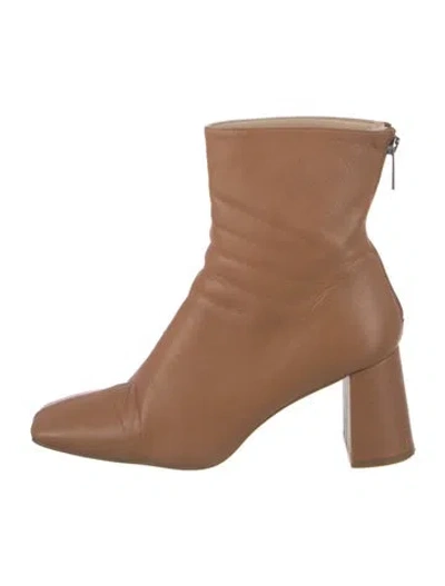 Pre-owned Intentionally Blank Leather Boots In Brown