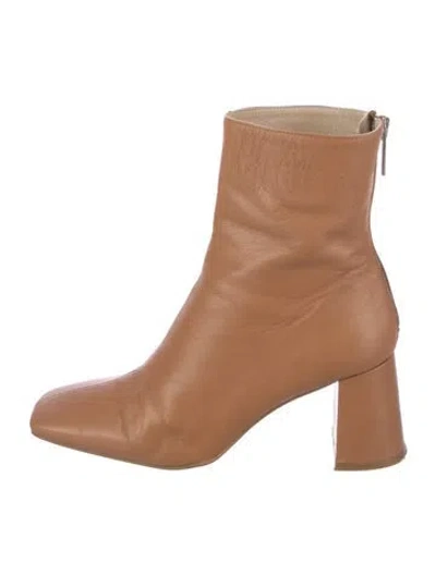 Pre-owned Intentionally Blank Leather Boots In Brown