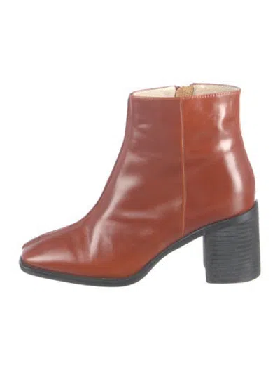 Pre-owned Intentionally Blank Leather Boots In Brown