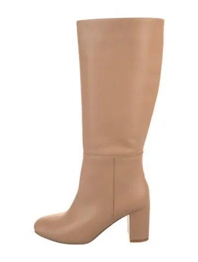 Pre-owned Intentionally Blank Leather Boots In Neutral