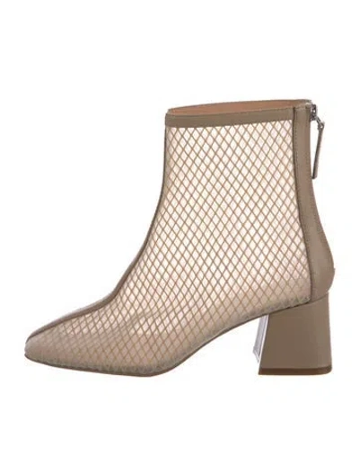 Pre-owned Intentionally Blank Leather Boots In Silver