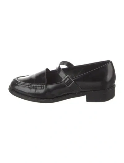 Pre-owned Intentionally Blank Leather Loafers In Black