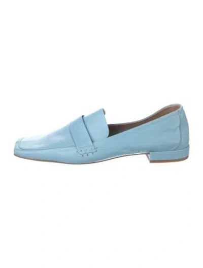 Pre-owned Intentionally Blank Leather Loafers In Blue