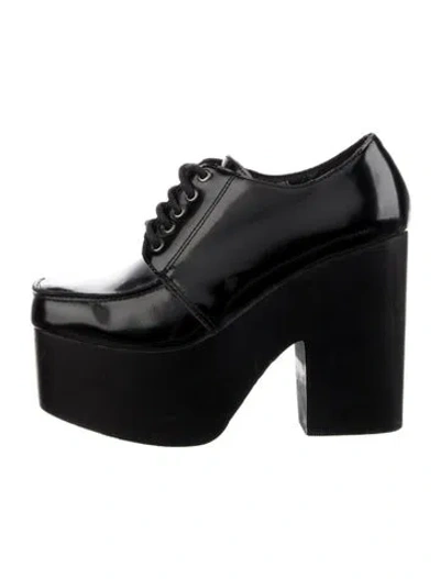 Pre-owned Intentionally Blank Leather Pumps In Black