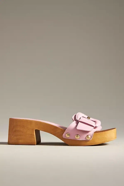 Intentionally Blank Mar Wood-bottom Heels In Pink