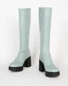 Intentionally Blank Marz Vegan Platform Boot In Sky Blue In Blue