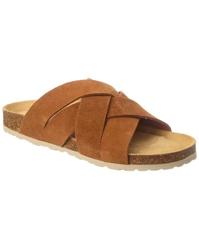 Intentionally Blank Mighty Suede Sandal In Brown