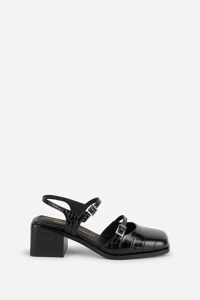Intentionally Blank Mitzi Ankle-strap Block Heels In Black