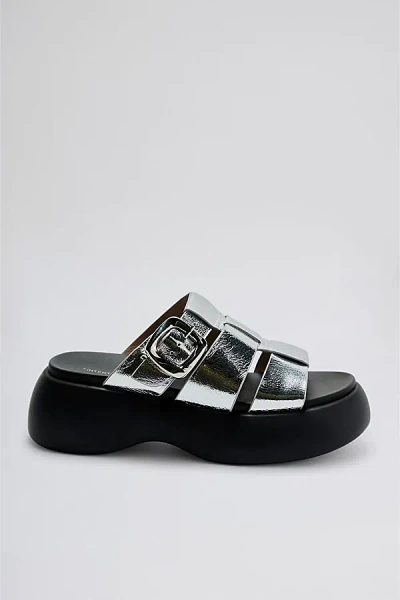 INTENTIONALLY BLANK NELL PLATFORM FISHERMAN SANDAL IN SILVER, WOMEN'S AT URBAN OUTFITTERS