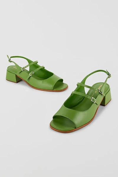 Intentionally Blank Peaches Slingback Heel In Kiwi, Women's At Urban Outfitters In Green