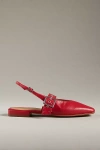 Intentionally Blank Pearl Slingback Natural Sole Ballet Flat In Red