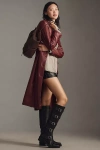 Intentionally Blank Women's Pile Up Knee High Biker Boot-black In Black
