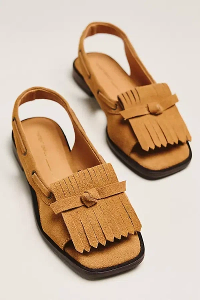 Intentionally Blank Professor Slingback Loafers In Orange