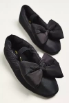 Intentionally Blank Puffy Bow Ballet Flats In Black