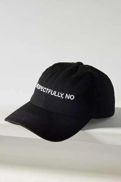 Intentionally Blank Respectfully, No Baseball Cap In Black