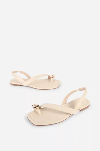 Intentionally Blank Roro Toe-loop Sandals In Neutral