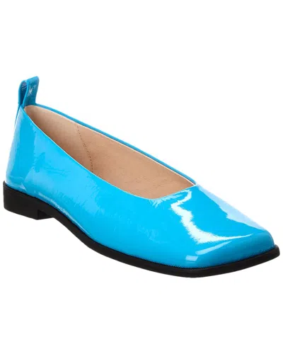 Intentionally Blank Saucer Patent Flat In Blue