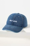 Intentionally Blank Self Love Embroidered Denim Baseball Cap