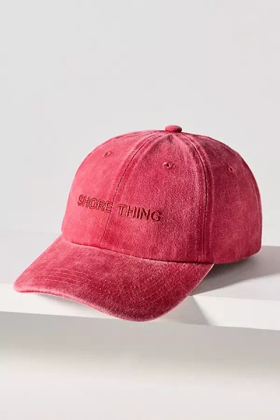 Intentionally Blank Shore Things Baseball Cap In Pink