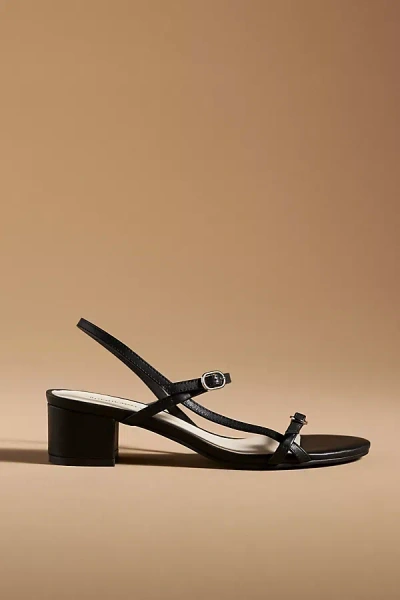 Intentionally Blank Slingback Block Heels In Black