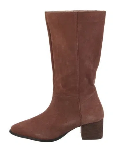 Pre-owned Intentionally Blank Suede Boots In Brown
