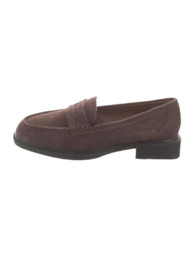 Pre-owned Intentionally Blank Suede Loafers In Brown