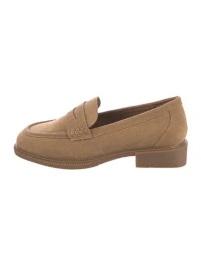 Pre-owned Intentionally Blank Suede Loafers In Neutral