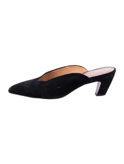 Pre-owned Intentionally Blank Suede Mules In Multi