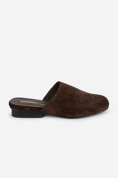 Intentionally Blank Touch Mules In Black