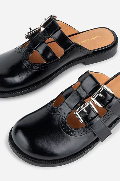 Intentionally Blank Varsity Brogue Mary Jane Mule In Black, Women's At Urban Outfitters