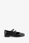 Intentionally Blank Venezuela Double-strap Mary Jane Flats In Black